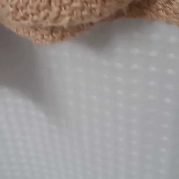 Soft Cotton Linen Knit Sweater Native Neutral Tan & Soft Colors Turquoise - Picture 5 of 5